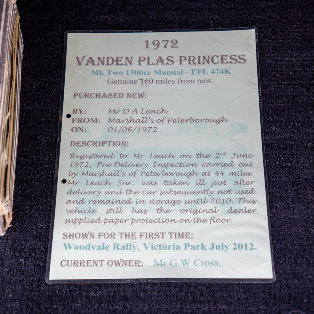 VANDEN PLAS PRINCESS 1300 -1972