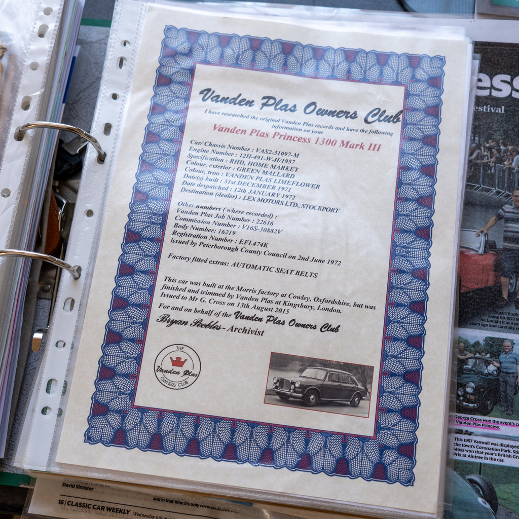 VANDEN PLAS PRINCESS 1300 -1972