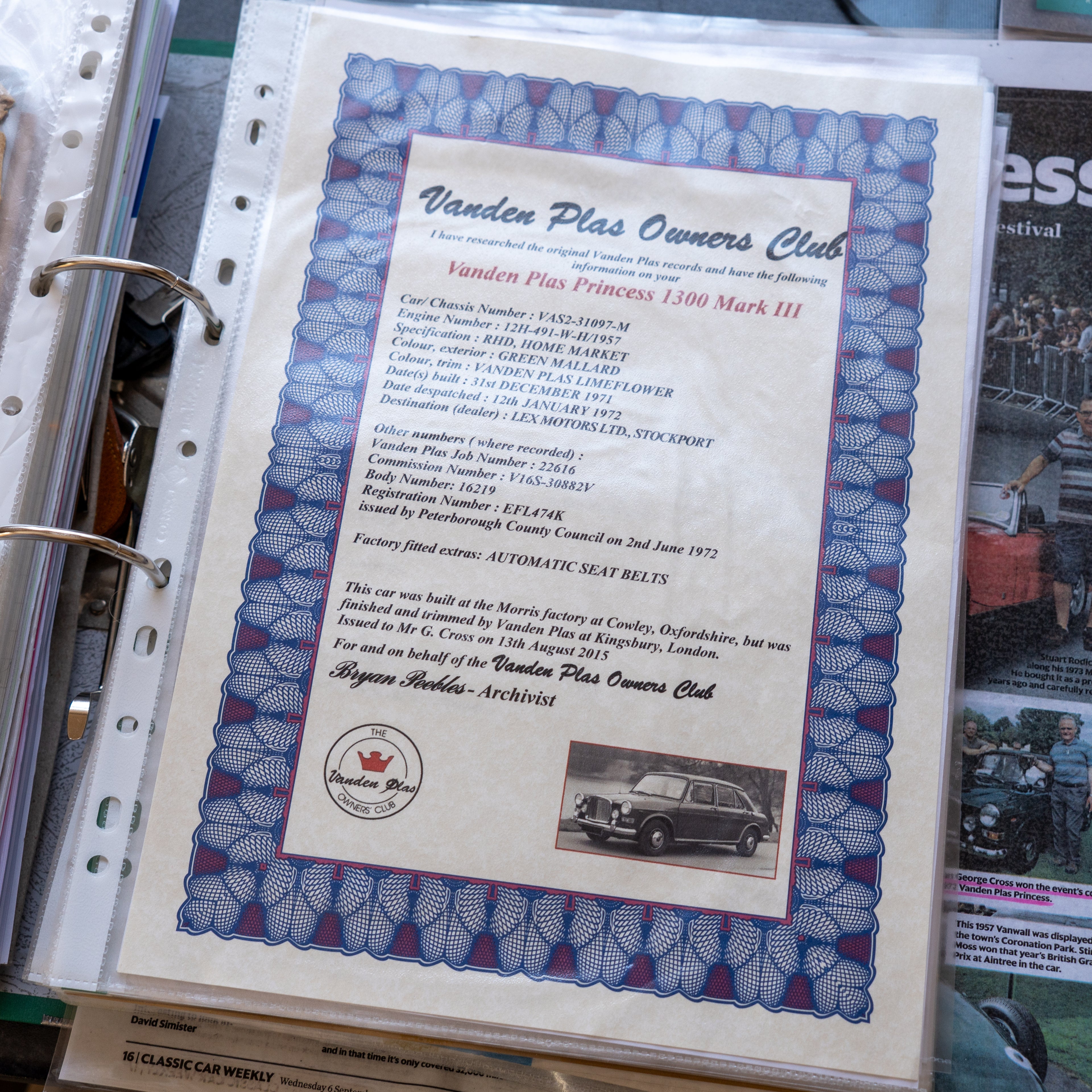 VANDEN PLAS PRINCESS 1300 -1972